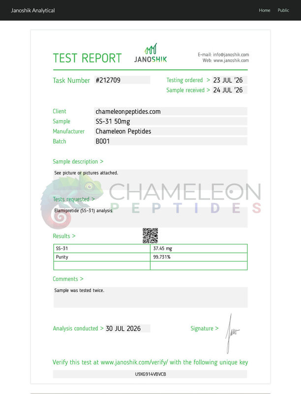 Peptide-31 / SS-31 B001