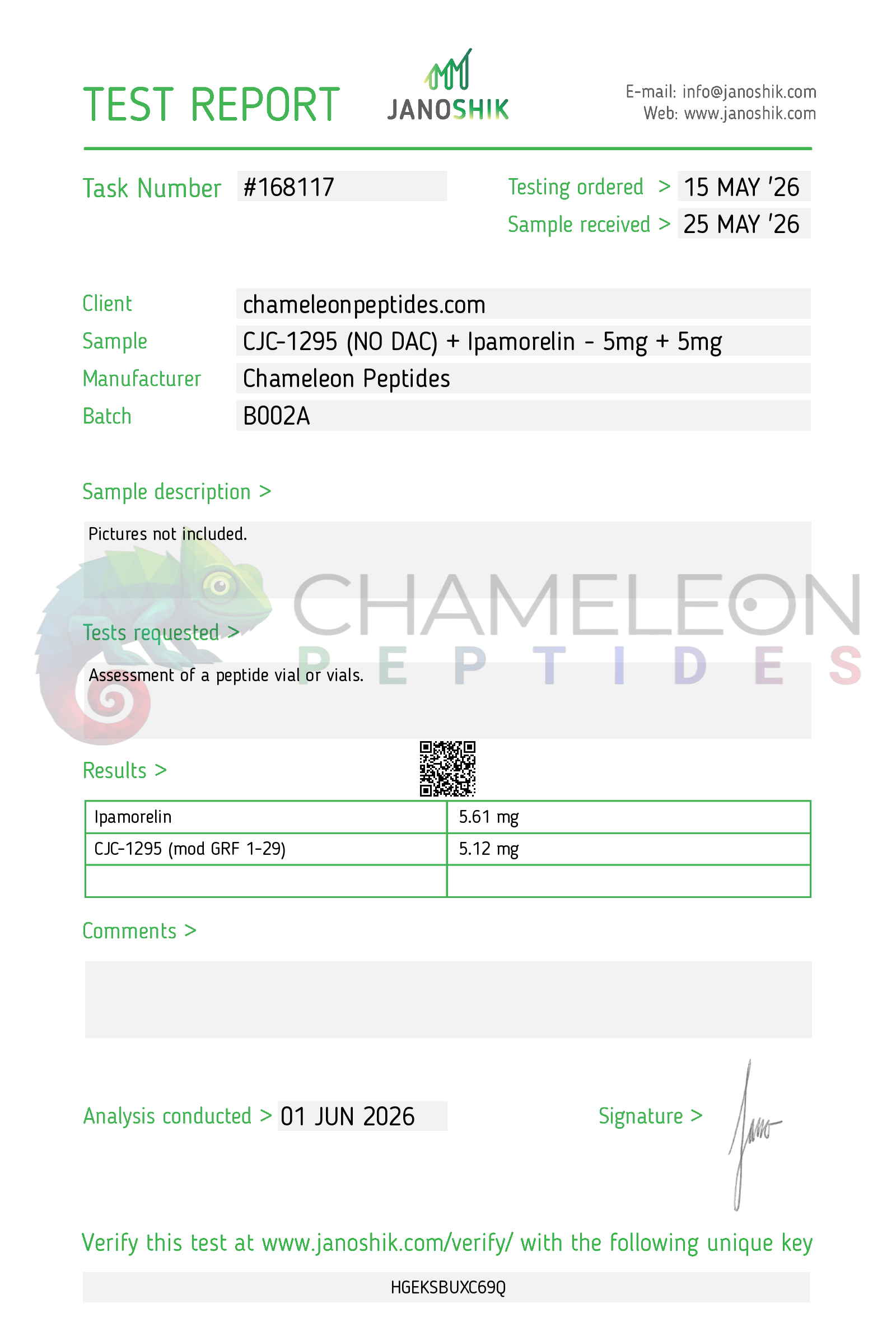 CJC + Ipamorelin B002A